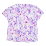 Womens Printed Blouse Purple Viscose Crazy Pattern M