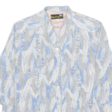 KAY KING Womens Printed Shirt Blue V-Neck 3/4 Sleeve M