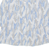 KAY KING Womens Printed Shirt Blue V-Neck 3/4 Sleeve M