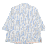 KAY KING Womens Printed Shirt Blue V-Neck 3/4 Sleeve M
