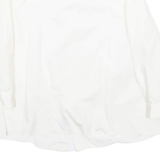 Womens Blouse White V-Neck Long Sleeve M