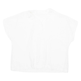 Womens Blouse White Collared L