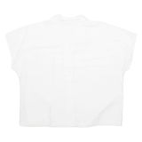 Womens Blouse White Collared L
