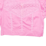 LACVERT Womens Cropped Blouse Pink S