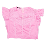 LACVERT Womens Cropped Blouse Pink S