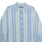 THOMAS LLOYD Mens Shirt Blue Striped Long Sleeve L