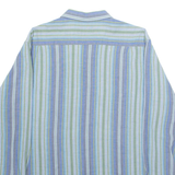 THOMAS LLOYD Mens Shirt Blue Striped Long Sleeve L