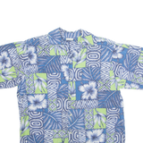 GO BAREFOOT Mens Shirt Blue Floral M