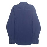 TOMMY HILFIGER Mens Plain Shirt Blue Long Sleeve L