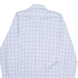 CREATION B Mens Shirt Blue Check Long Sleeve L
