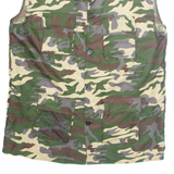 BOLAND Mens Shirt Green Camouflage Sleeveless L