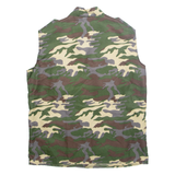 BOLAND Mens Shirt Green Camouflage Sleeveless L