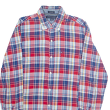 TOMMY HILFIGER Custom Fit Mens Shirt Red Plaid Long Sleeve S