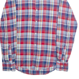 TOMMY HILFIGER Custom Fit Mens Shirt Red Plaid Long Sleeve S