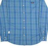 NAPAPIJRI Mens Shirt Blue Check Long Sleeve M