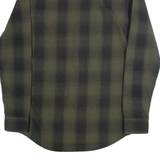 QUIKSILVER Mens Shirt Green Check Long Sleeve XS