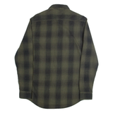 QUIKSILVER Mens Shirt Green Check Long Sleeve XS