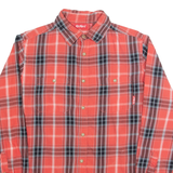 KICKERS Mens Shirt Red Check Long Sleeve M