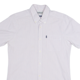 BARBOUR Seesucker Mens Shirt Red Striped S