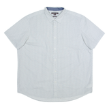 MICHAEL KORS Mens Shirt White Geometric 2XL