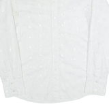 UDOMGAL Mens Shirt Cream Floral Long Sleeve M