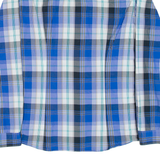 MICHAEL KORS Slim Fit Mens Shirt Blue Check Long Sleeve M