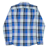 MICHAEL KORS Slim Fit Mens Shirt Blue Check Long Sleeve M