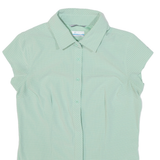 COLUMBIA Womens Shirt Green Check S