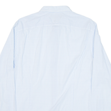 MICHAEL KORS Slim Fit Mens Shirt Blue Gingham Long Sleeve L