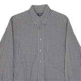 HUGO BOSS Mens Shirt Blue Check Long Sleeve L
