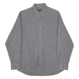 HUGO BOSS Mens Shirt Blue Check Long Sleeve L