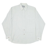 MELCO Mens Shirt Green Striped Long Sleeve XL