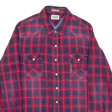 TOMMY HILFIGER Mens Shirt Red Check Long Sleeve L