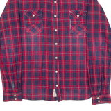 TOMMY HILFIGER Mens Shirt Red Check Long Sleeve L