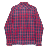 TOMMY HILFIGER Mens Shirt Red Check Long Sleeve L