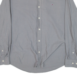 TOMMY HILFIGER Mens Plain Shirt Grey Long Sleeve M