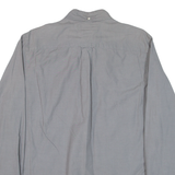 TOMMY HILFIGER Mens Plain Shirt Grey Long Sleeve M