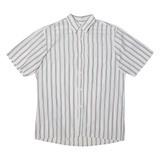 HIM Mens Shirt White Striped L