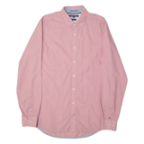 TOMMY HILFIGER Slim Fit Mens Shirt Red Spotted Long Sleeve L