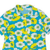 Stretch Womens Shirt Blue Floral M