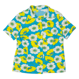 Stretch Womens Shirt Blue Floral M