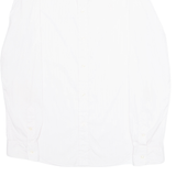 POLO RALPH LAUREN Classic Fit Womens Shirt White Pinstripe Long Sleeve UK 6