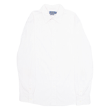 POLO RALPH LAUREN Classic Fit Womens Shirt White Pinstripe Long Sleeve UK 6