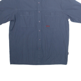 TEDDYS Mens Plain Shirt Blue L