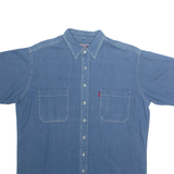 GARRY JEANS Mens Denim Shirt Blue M