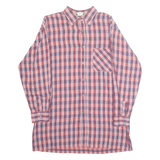 N40 Mens Shirt Maroon Striped Long Sleeve XL