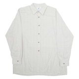 CAMPIONE Mens Shirt Beige Check Long Sleeve M
