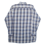 BREMO Mens Shirt Grey Plaid Long Sleeve XL