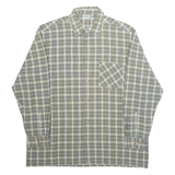 BREMO Mens Shirt Green Plaid Long Sleeve XL