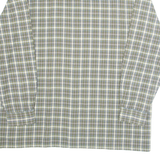 BREMO Mens Shirt Green Plaid Long Sleeve XL